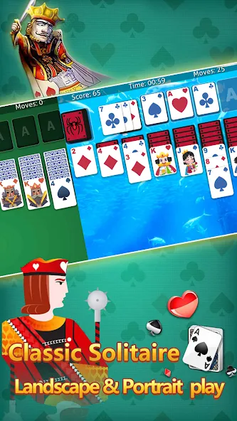 klondike solitaire :card shark  [МОД Mega Pack] Screenshot 2