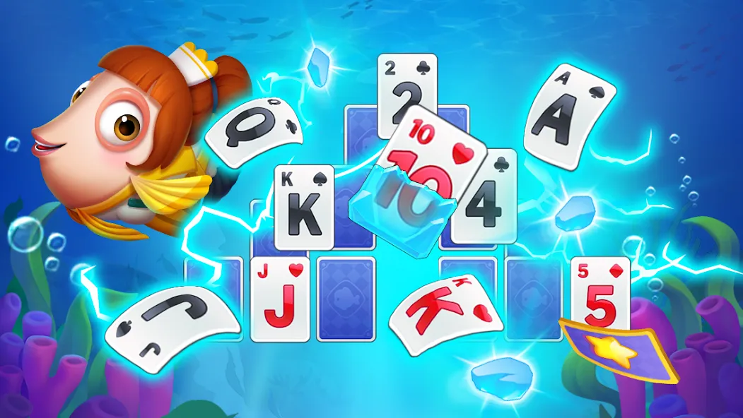 Solitaire TriPeaks Fish (Солитер ТриПикс Рыбка)  [МОД Unlimited Money] Screenshot 2