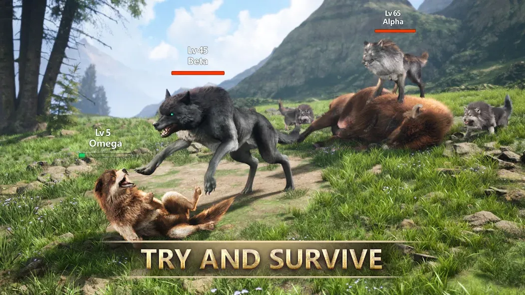 Wolf Game: Wild Animal Wars (Вулф Гейм)  [МОД Unlimited Money] Screenshot 1