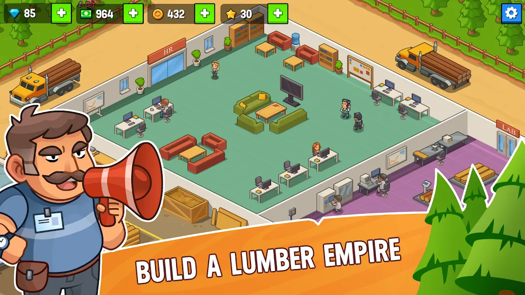 Lumber Inc Tycoon (Ламбер инк тайкун)  [МОД Unlocked] Screenshot 1