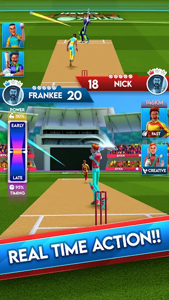 Stick Cricket Clash (тик Крикет Клаш)  [МОД Unlocked] Screenshot 1