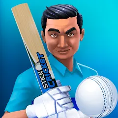 Скачать взломанную Stick Cricket Clash (тик Крикет Клаш)  [МОД Unlocked] - стабильная версия apk на Андроид