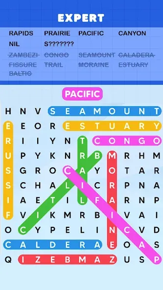 Word Search Puzzle Challenge (Уордсрч Пазл Челлендж)  [МОД Mega Pack] Screenshot 2