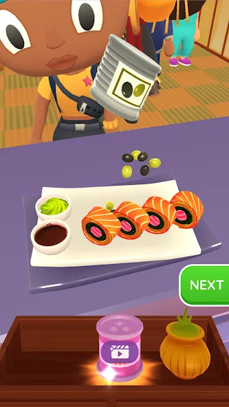 Sushi Roll 3D - Cooking ASMR (Суши Ролл 3D)  [МОД Unlocked] Screenshot 3