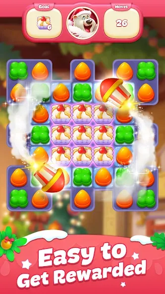 Sweet Candy Match: Puzzle Game (Свит Кэнди Матч)  [МОД Бесконечные деньги] Screenshot 3