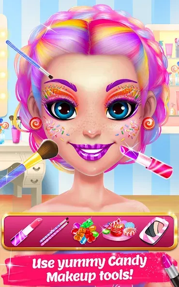 Candy Makeup Beauty Game  [МОД Меню] Screenshot 2