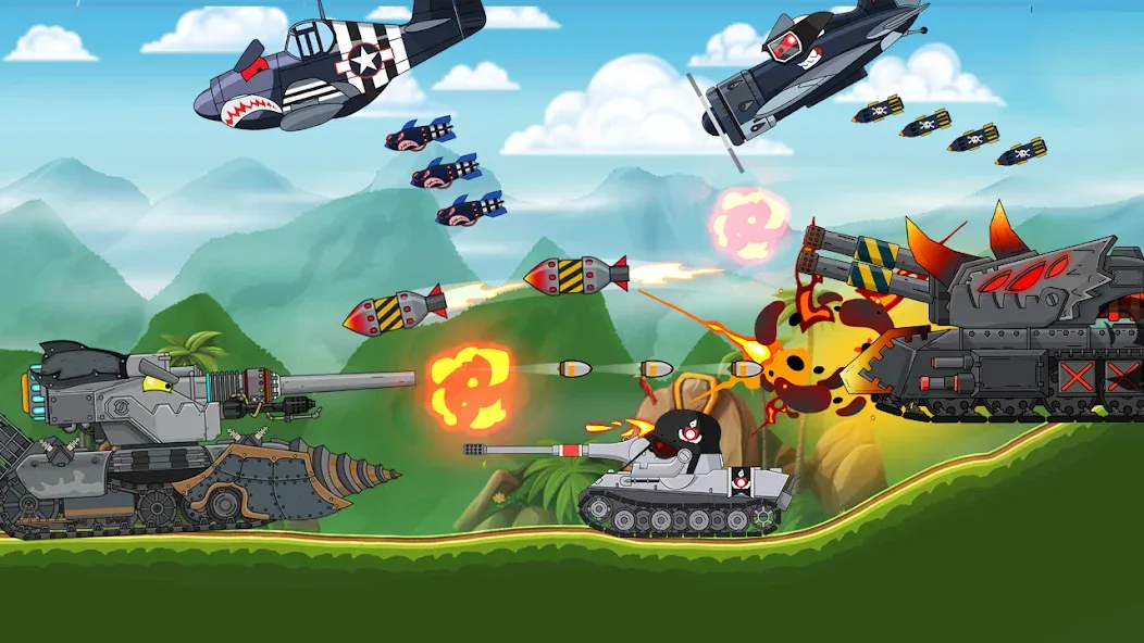 Tank Combat: War Battle (Танковый бой)  [МОД Бесконечные монеты] Screenshot 4