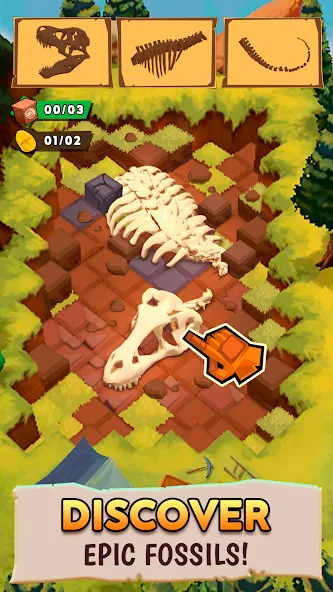 Dino Quest 2: Dinosaur Fossil (Дино Квест 2)  [МОД Бесконечные монеты] Screenshot 1