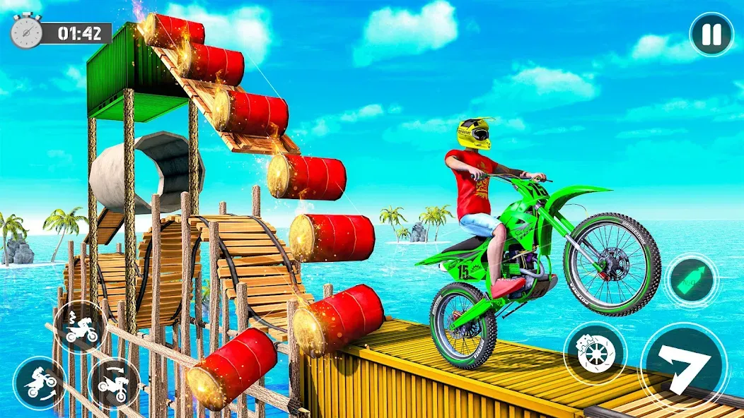 Bike Stunt Race Tricks Master  [МОД Unlocked] Screenshot 3