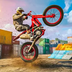 Взломанная Bike Stunt Race Tricks Master  [МОД Unlocked] - полная версия apk на Андроид