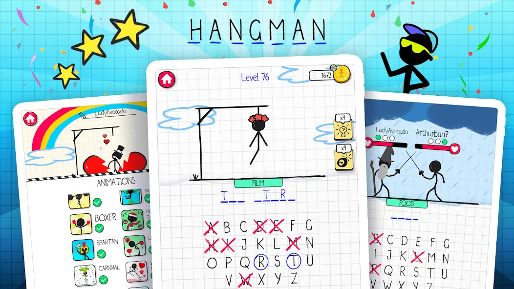 Hangman  [МОД Все открыто] Screenshot 5