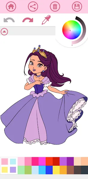 Princess Coloring Book Game  [МОД Много монет] Screenshot 3