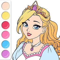 Скачать взломанную Princess Coloring Book Game  [МОД Много монет] - полная версия apk на Андроид