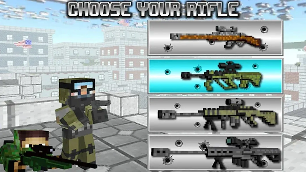 American Block Sniper Survival (Американский блок снайпер выживание)  [МОД Mega Pack] Screenshot 1