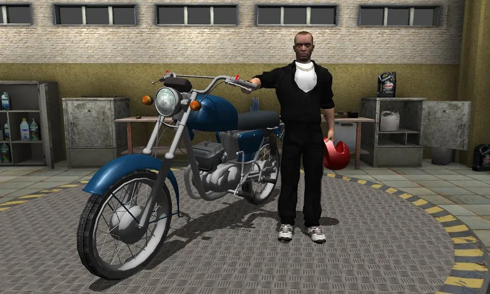 Russian Moto Traffic Rider 3D  [МОД Все открыто] Screenshot 2