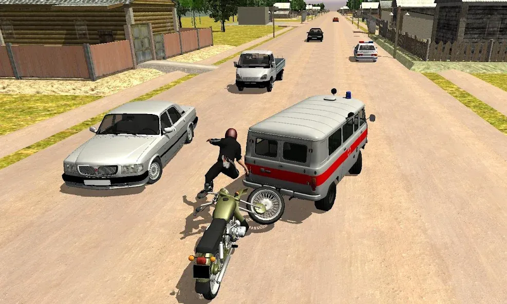 Russian Moto Traffic Rider 3D  [МОД Все открыто] Screenshot 4