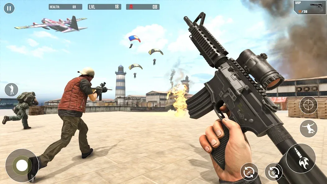 Battlegrounds Fire Squad War  [МОД Unlimited Money] Screenshot 4