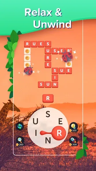 Puzzlescapes Word Search Games (Паззлскейпс Ворд Срч Геймс)  [МОД Unlimited Money] Screenshot 2