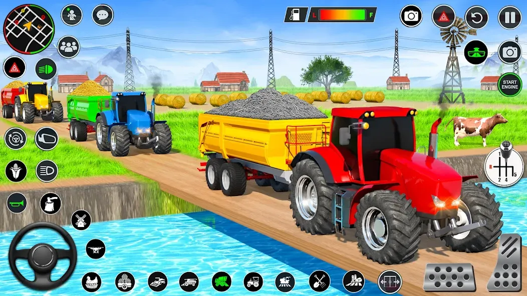 Real Tractor Driving Games (Риал Трактор Драйвинг Геймс)  [МОД Menu] Screenshot 1