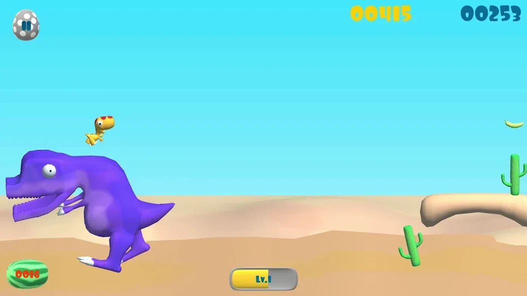 Dinosaur Run (Динозавр Ран)  [МОД Бесконечные монеты] Screenshot 1