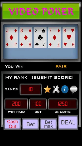 Video Poker (Видео Покер)  [МОД Меню] Screenshot 1