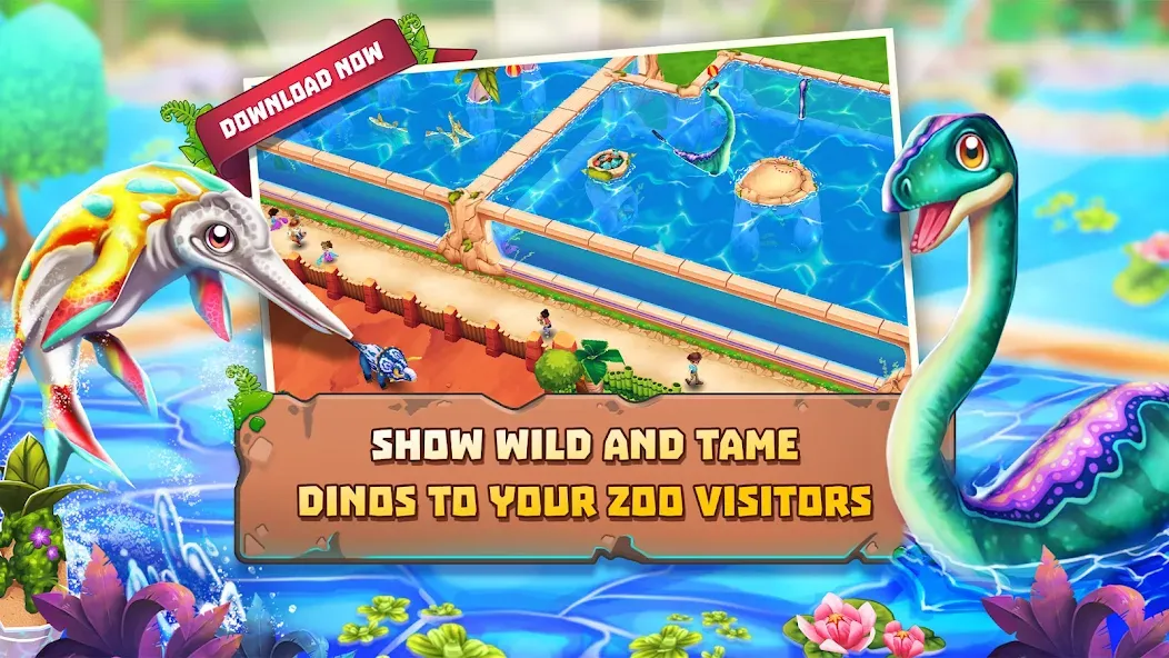 Dinosaur Park – Primeval Zoo (Динозавровый парк)  [МОД Все открыто] Screenshot 2