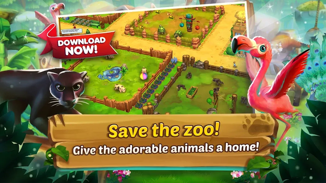 Zoo 2: Animal Park (Зу 2)  [МОД Бесконечные монеты] Screenshot 1