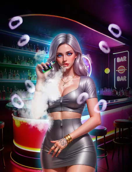 Virtual Vape Smoke Simulation (Виртуальное имитирование дыма от вэйпа)  [МОД Бесконечные монеты] Screenshot 2