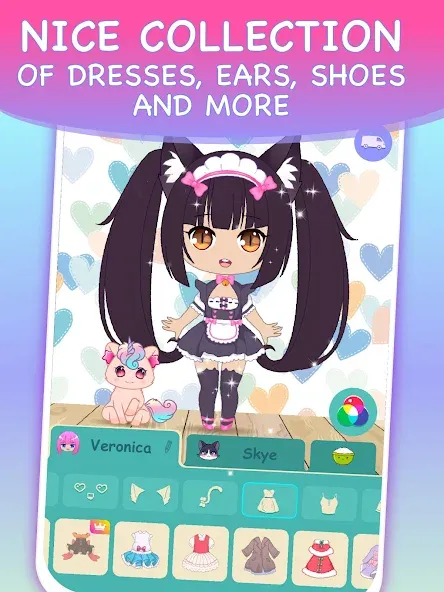 Chibi Dress Up Games for Girls  [МОД Unlocked] Screenshot 3