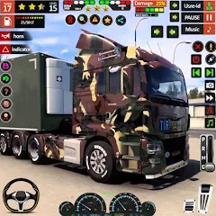 Скачать взлом Army Truck Transport Game 2023  [МОД Бесконечные монеты] - полная версия apk на Андроид