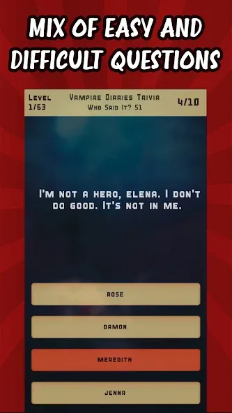 Vampire Diaries Quiz Trivia (Вампирские дневники викторина виктрия)  [МОД Бесконечные деньги] Screenshot 4