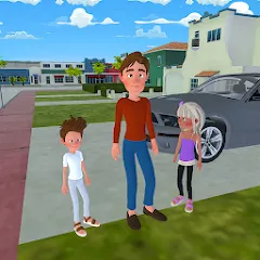 Скачать взлом Super Dad Virtual : Happy Game  [МОД Много денег] - последняя версия apk на Андроид