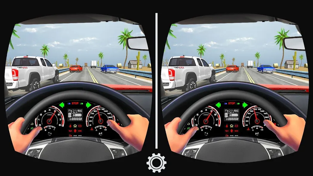 VR Traffic Racing In Car Drive (ВР Трафик Гонки на Автомобиле Вождения)  [МОД Unlocked] Screenshot 1