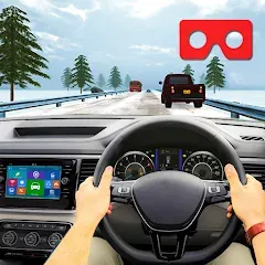 Скачать взломанную VR Traffic Racing In Car Drive (ВР Трафик Гонки на Автомобиле Вождения)  [МОД Unlocked] - последняя версия apk на Андроид