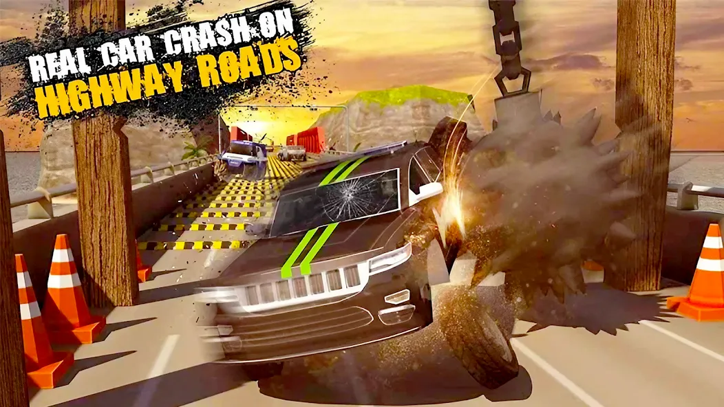 Car Crash Speed Bump Car Games  [МОД Много монет] Screenshot 1