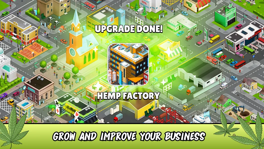 Weed City - Hemp Farm Tycoon (Уид Сити)  [МОД Много монет] Screenshot 4