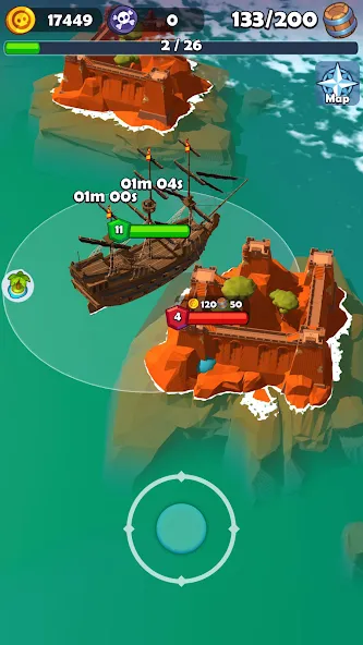 Pirate Raid - Caribbean Battle (Пиратское налетении)  [МОД Много денег] Screenshot 4