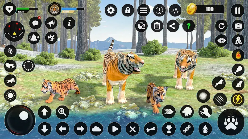 Tiger Simulator Animal Games (Тигровый симулятор  игры с животными)  [МОД Unlocked] Screenshot 2