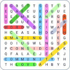 Скачать взлом Word Search Colorful  [МОД Все открыто] - последняя версия apk на Андроид