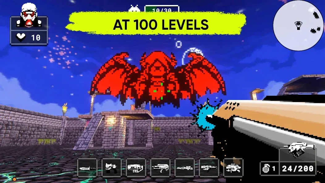 Doomsday pixel shooter 3d (Дум пиксельный шутер 3D)  [МОД Бесконечные деньги] Screenshot 3