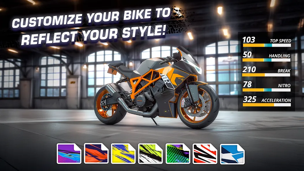 Motor Bike: Xtreme Races  [МОД Unlocked] Screenshot 4