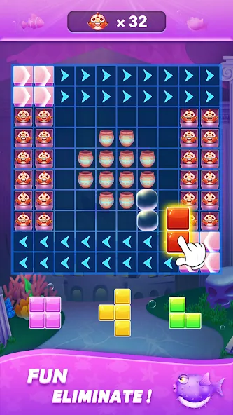 Block Ocean 1010 Puzzle Games (Блок Океан 1010 Головоломки)  [МОД Mega Pack] Screenshot 3