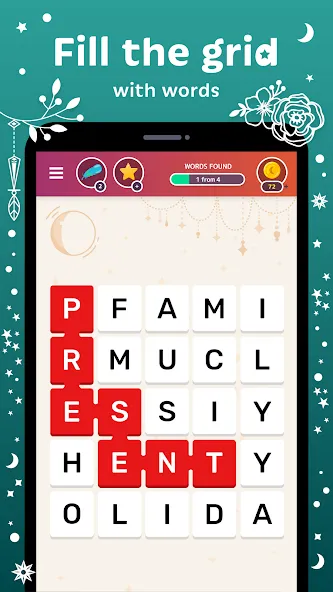 Word Catcher: Word Search  [МОД Все открыто] Screenshot 2