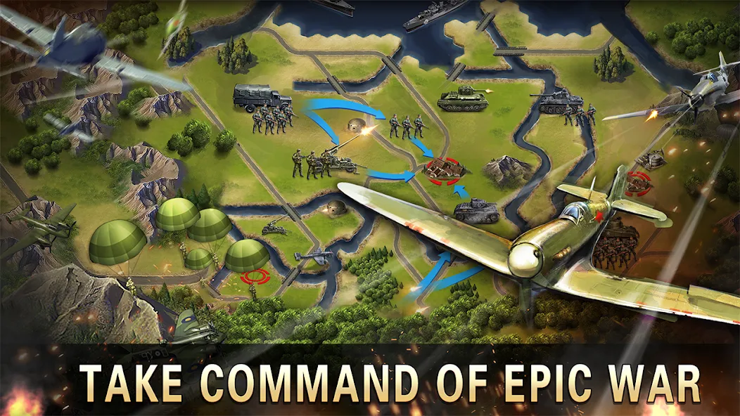 World War 2:WW2 Strategy Games (Вторая мировая война)  [МОД Бесконечные монеты] Screenshot 5