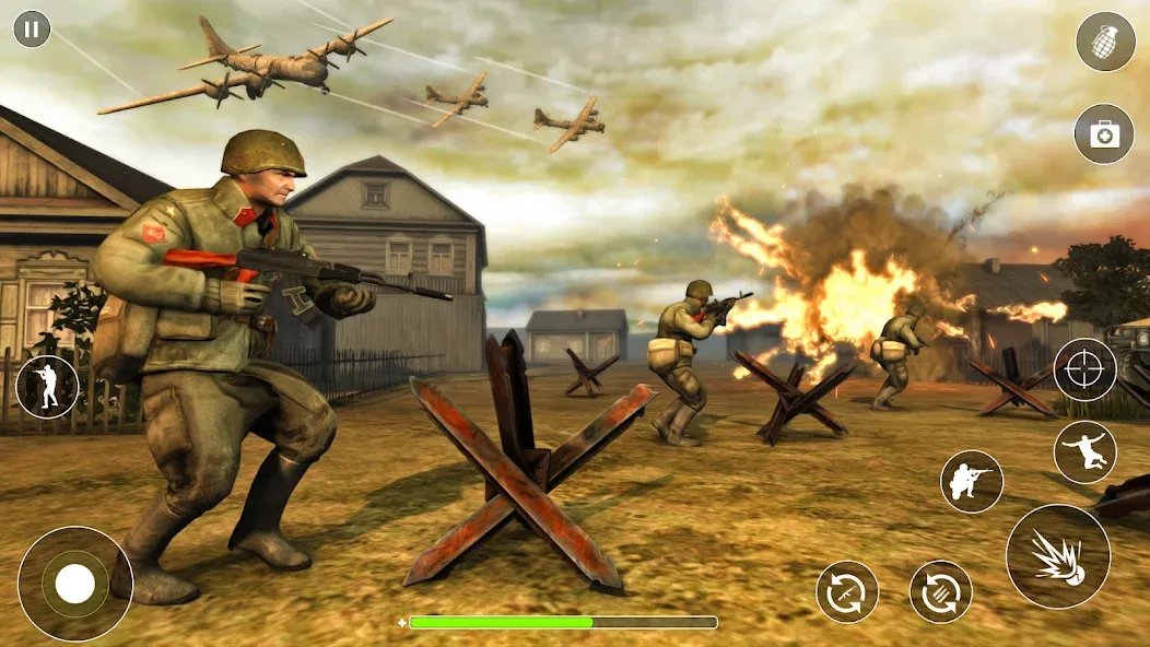 WW2 Survival Shooter :Gun fire (Вторая Мировая Война  )  [МОД Меню] Screenshot 1