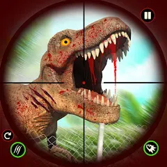 Скачать взломанную Dino Hunting Sniper Shooter 3D  [МОД Много монет] - стабильная версия apk на Андроид