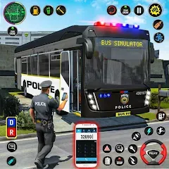 Скачать взлом City Bus Simulator Bus Game 3D (Полицейский автобус симулятор)  [МОД Menu] - последняя версия apk на Андроид