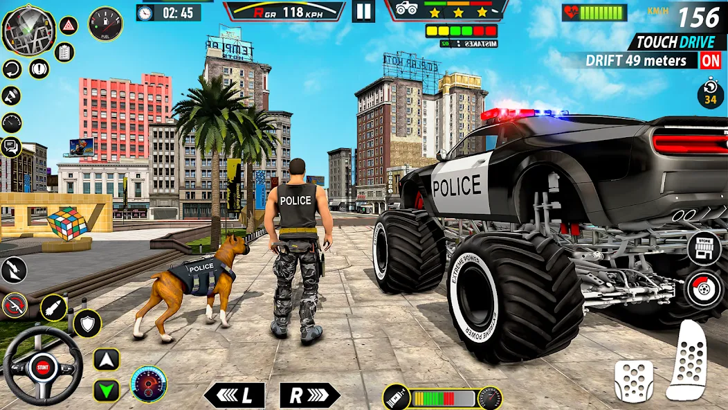 Police Monster Truck Car Games  [МОД Unlimited Money] Screenshot 1