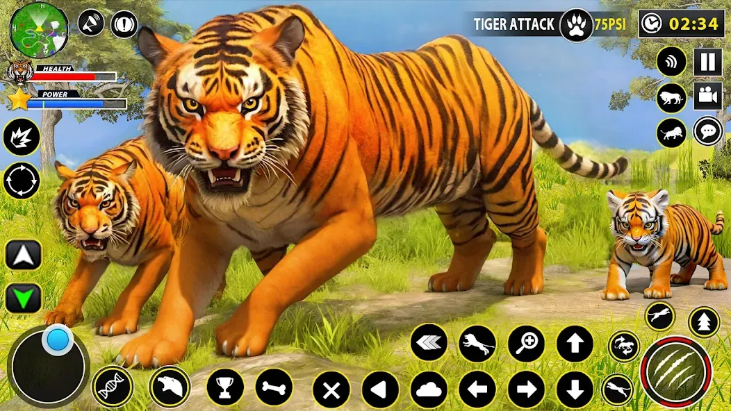 Tiger Simulator Lion games 3D (Тигровый Симулятор Игр Льва 3D)  [МОД Много монет] Screenshot 1