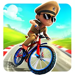 Взломанная Little Singham Cycle Race (Литл Сингам Велосипедная Гонка)  [МОД Menu] - стабильная версия apk на Андроид